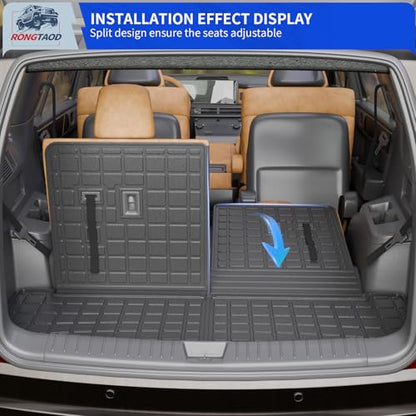 Cargo Mat Compatible with 2024 2025 2026 Hyundai Santa Fe Trunk Mat Cargo Mat Cargo Liner All Weather Santa Fe Accessories (Trunk Mat with Backrest Mat)