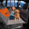 Dog Car Seat Cover for Back Seat - Upgraded PU Leather Dog Hammock, 400lbs Hard Bottom Backseat Pet Cover, Waterproof Anti-Scratch + Pet Safety Belt (Gray-54“x18”) - color: 01-GRAY, size: L