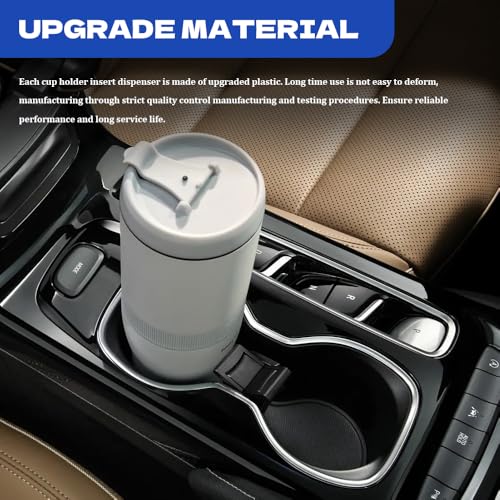 Cup Holder Insert Divider, Car Cup Holder Insert, Drink Holder Insert Replaces 55618-0E170-C0, Car Accessories Center Console Cup Holder Divider Compatible with Toyota Highlander 2014-2019