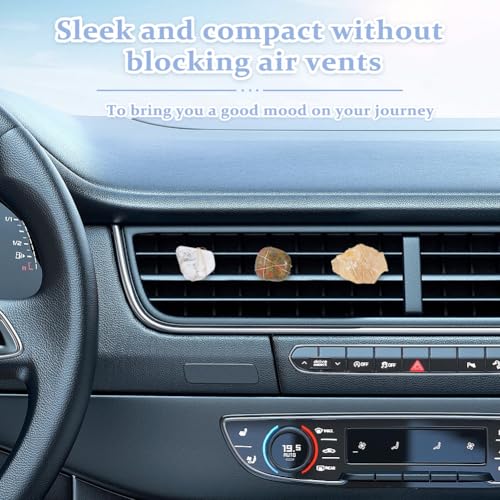 DICOSMETIC 8Pcs Crystal Car Vent Clips Irregular Gemstone Vent Clips Natural Stone Car Decoration with Clip Cars Air Freshener Clip with Iron Wire for Women Men - style: Irregular