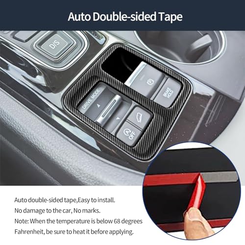 Electronic Handbrake Panel Cover Compatible with Honda New Passport 2026 2027 Gear Shift Panel Cover Interior Car Accessories ABS 1PCS(Carbon Fiber Style) - color: Carbon Fiber Style
