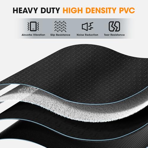 Stepwaver Walking Pad Mat for Carpet, Treamill Mat for Hardwood Floors, High Density, 1/4 Thickness, Folable, Floor Protection Mats for Bike, Elliptical, Treadmill - size: 55"L x 24"W x 0.2"Th