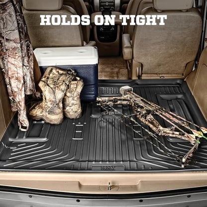 Husky Liners Weatherbeater Cargo Liner | Fits 2020-2026 Ford Explorer (to Back of 2nd Row - Folds Up & Down w/3rd Row) | Cargo, 1-pc. Black - 22321