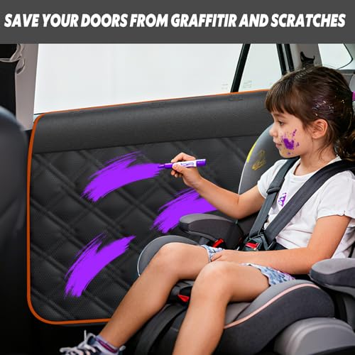 Dog Car Door Protector: 20% Larger Designed for Sedans, Family Cars and Small SUVs, 2 Packs [Left + Right] Thickened Waterproof Door Protector from Dog Scratching - size: Fit for Sedan/Family Car/Small SUV