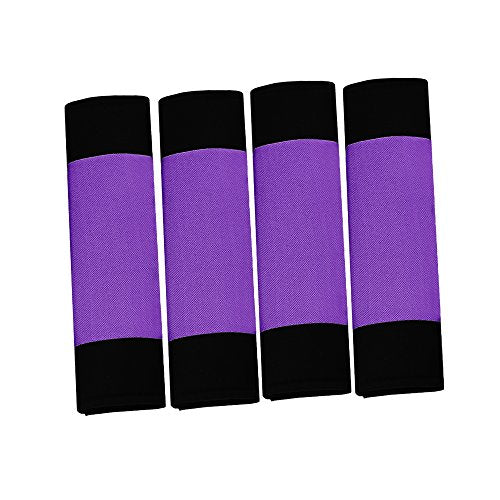 FH Group Flat Cloth Car Seat Covers Purple/Black - color: Purple