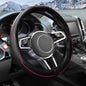 Steering Wheel Cover,Car Accessories 14.5-15 Inch Leather Steering Wheel Cover,Anti-Slip Breathable Microfiber Leather Covers,Warm in Winter and Cool in Summer,Fit for Suvs (Black-Pink) - color: Black&Pink