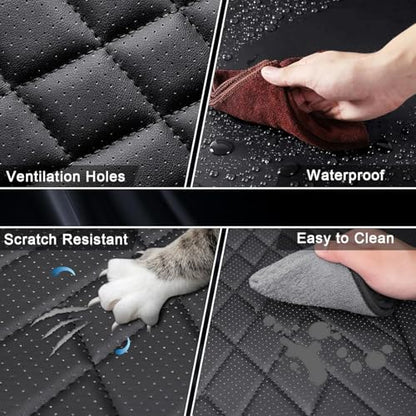 Car Seat Covers for Car Grand Cherokee 2011-2026, Leather Seat Covers Full Set, Luxury Diamond Pattern, Breathable Automotive Seat Covers, Black - size: Grand Cherokee Full Set
