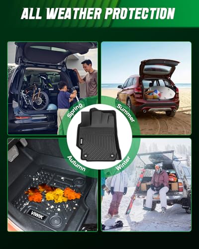 VIWIK Floor Mats Fit for Toyota 4 Runner 2013-2024 / for Lexus GX460 2014-2023, TPE Rubber Car Mats All Weather Custom Floor Liners for 4Runner 2013-2024 1st and 2nd Row Non-Slip Odorless - style: Fit for 2013-2024 4Runner/GX460
