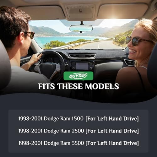 Dash Cover, Anti-Glare, Sun Protection, Dustproof, UV-Proof, Dashboard Covers, Interior Car Accessorie Fit for 1998-2001 Do-dge Ra-m 1500 2500 3500, Grey - color: Grey, size: Fit for 1998-2001 Do-dge Ra-m 1500 2500 3500
