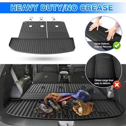 Cartist Trunk Mat Fits for 2026 Hyundai Palisade Gas Cargo Liner, TPE All Weather Cargo Mat for Palisade Accessories (with Backrest Mat) - size: 6)Hyundai Palisade 26