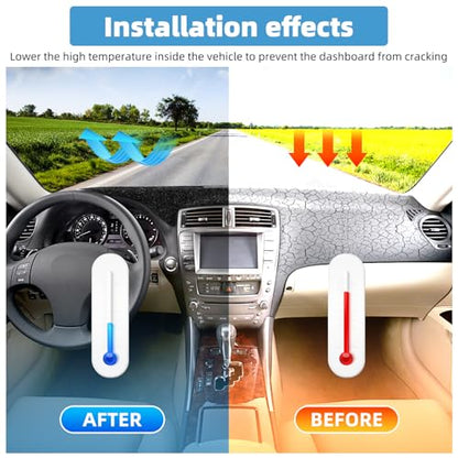 Dash Cover Mat for Lexus IS250 IS350 IS200 IS300 ISF XE20 2006-2013 Non-Slip Dashboard Cover Mat Sunshade UV Rays Protector Interior Accessories - size: Compatible with XE20 2006-2013