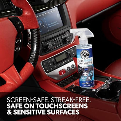 Chemical Guys Total Interior Cleaner & Protectant – Chemical Guys Interior Cleaner, Cleans & Protects Leather, Vinyl, Plastic, Rubber, Glass with a Streak-Free Finish — Cars, Trucks, SUVs, RVs, 32 oz - size: 32 Fl Oz (Pack of 1), style: Fresh