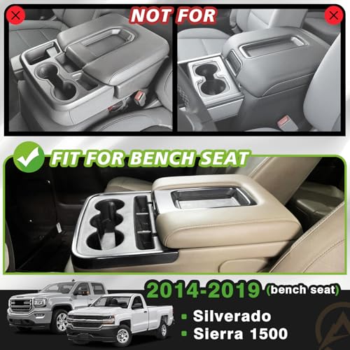 Center Console Organizer Fits for 2014-2019 Chevy Silverado/GMC Sierra 1500 Accessories Underseat Storage Insert Box Console Armrest Divider(Jump Seat ONLY) - 2PCS, Upper & Lower - size: 2014-2019 Silverado 1500 Upper & Lower (Jump Seat)