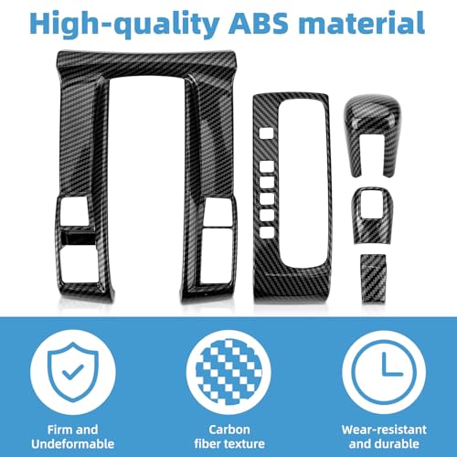 Center Console Gear Shift Panel Cover for Honda 10th Gen Civic 2016 2017 2018 2019 2020 2021 Accessories Interior Decorations Carbon Fiber Style Accessories(Not for Manual Transmission)