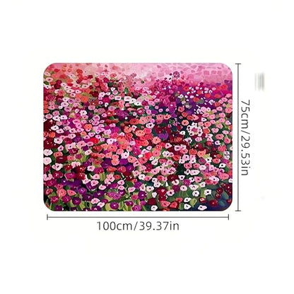 Universal Car Trunk Mat, All Weather Trunk Protection Cargo Liner, Stylish Vehicle Interior Accessories, Durable Cargo Mat Rear Trunk Line Suitable for Most Car (Pink Purple Flowers, 29" x 39") - color: Pink Purple Flowers