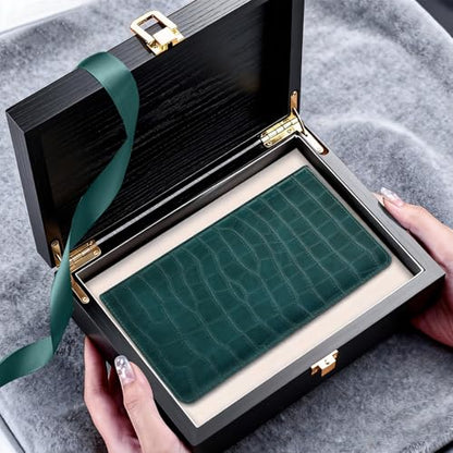 Car Registration and Insurance Holder, Teal Green Vehicle Glove Box Car Organizer with Magnetic Closure for Documents, Cards, License Car Organization, 1 Pack - color: Teal Green