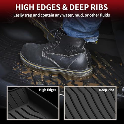 LASFIT Floor Mats for Mercedes Benz GLE 2016-2019 & ML Class 2012-2015 350/400 /63 AMG S, All Weather TPE Floor Liners Custom Fit GLE & ML Car Mats, 1st & 2nd Row, Black - size: 1) For Benz GLE | 2016-2019 | 1st & 2nd Row