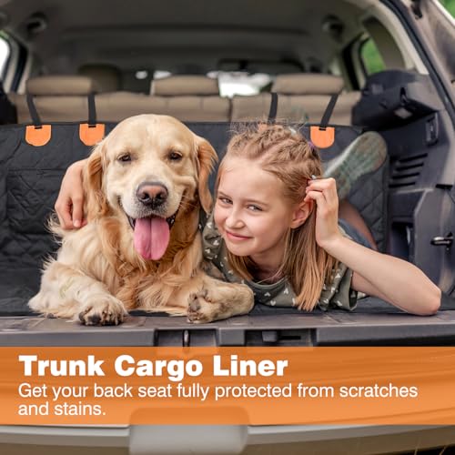 Car Hammock for Dogs Back Seat – 100% Waterproof Heavy Duty 600D Oxford Dog Backseat Cover, Scratch-Proof & Nonslip Dog Hammock for Car, Multi-use Back Seat Dog Hammock, and for Trucks & SUVs