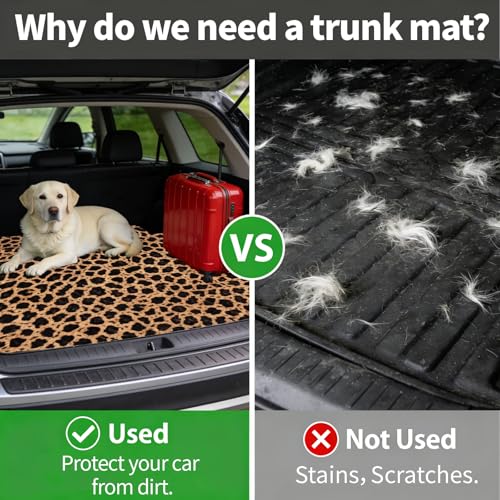 Automotive Floor Mats 5 Pcs, Universal Car Floor Mats, Leopard Print Cargo Liner, Car Accessory for SUVs/Sedan/Wagons, Durable Protective Mat, Trunk Liner for Families/Travel Enthusiasts - style: Bundle 6