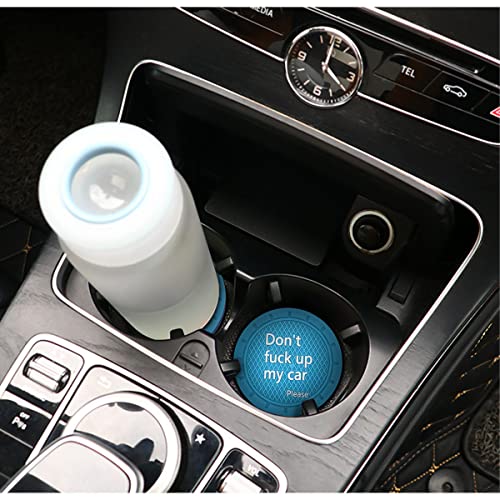 Car Cup Coaster, 4Pcs 2.75 Inch Auto Cup Holder Insert Coasters, Anti-Slip Waterproof Embedded Drink Mat, Automotive Interior Accessories for Men and Women (D Light Blue/4PCS) - color: D Light Blue/4PCS
