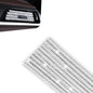10PCS Bling Car Vent Outlet Trim, Sparkling Rhinestone AC Vent Decoration Strip, ABS Scratch-resistant Auto Interior Protective Accessory, Universal for Most Cars Trucks SUVs (White)