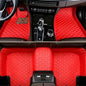Add Personal Touch to Your Vehicle with IMEISH Customizable Logo Text Car Mats for 99% of vehiclesPads Protection Non-Slip Leather Floor Liners (Red Rice) - color: Red Rice
