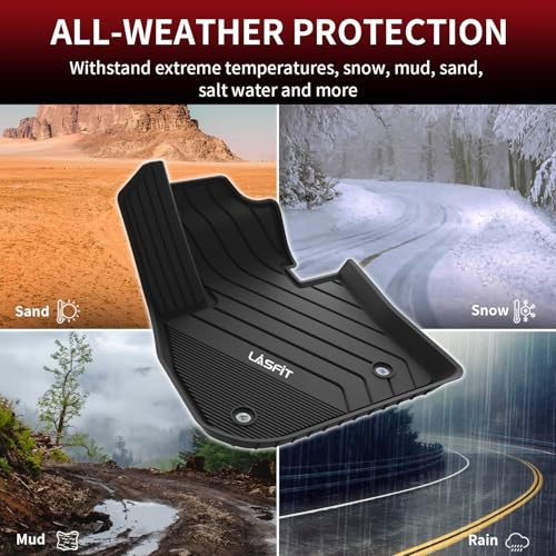 LASFIT Floor Mats & Cargo Mat for 2023 2024 2025 2026 BMW X1 xDrive28i M35i xDrive, Custom Fit TPE All Weather Waterproof Floor Liners Full Set Car Liners, Black - size: 1) X1 2023-2026 | Floor Mats Full Set