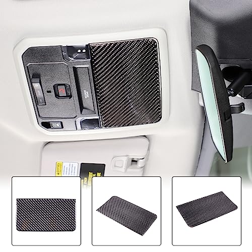 Aunginsy Car Roof Glasses Box Cover Decorative Sticker Compatible with Toyota Tundra/Sequoia 2022-2024 Real Carbon Fiber Car Roof Glasses Box Panel Trim Sticker Protection Cover Interior Accessories - size: Car Roof Glasses Box Cover Sticker