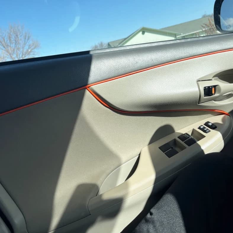 Orange Car Interior Decorative Molding Door Panel Dashboard Gap Trim Strip (30Ft) - size: 30Ft