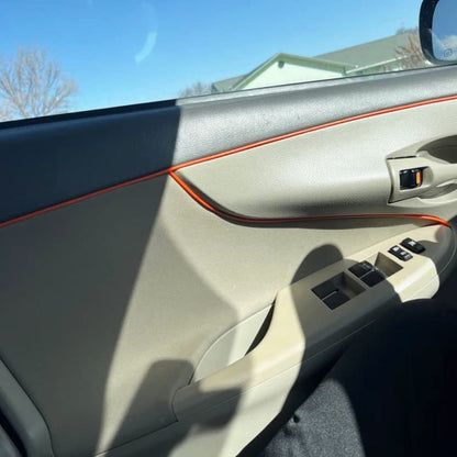 Orange Car Interior Decorative Molding Door Panel Dashboard Gap Trim Strip (30Ft) - size: 30Ft