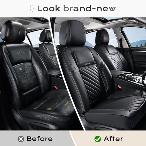 Coverado Car Seat Covers Front Set - color: Black-0, size: Front Pair