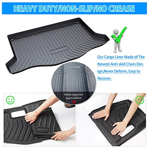 Powerty Cargo Mat Fit for Honda Fit 2015 2016 2017 2018 2019 2020 Trunk Mat Accessories All Weather TPO Rear Cargo Liner Upgrade Material - size: Cargo Mat｜For｜15-20｜Honda Fit