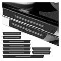 Car Door Sill Protector, Anti-Scratch Automotive Doors Threshold Strip Sticker, Waterproof Auto Door Entry Edge Guard, Carbon Fiber Decoration Trim Cover for Car, SUV, Truck (White-9PCS)
