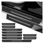 Car Door Sill Protector, Anti-Scratch Automotive Doors Threshold Strip Sticker, Waterproof Auto Door Entry Edge Guard, Carbon Fiber Decoration Trim Cover for Car, SUV, Truck (White-9PCS)