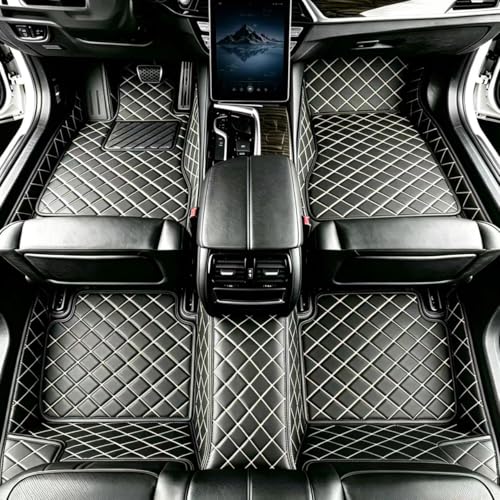 Customize Floor Mats for Cars fit 98% Sedans SUV Sports, Custom Automotive Floor Mat Fit Truck All Weather Car Protection Pads Non-Slip Auto Interior Mats (Black Beige) - color: Black beige