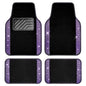 CAR PASS Bling Rhinestones Diamond Car Floor Mat, Crystal Sparkly Shining Glitter Carpet, Waterproof Anti-Slip PVC Heel Pad Universal Fit Interior Set SUV,Sedan,Van,4pcs Girl Women Men Violet Purple - color: Violet Diamond