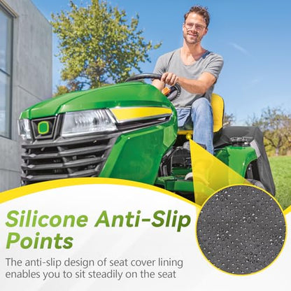 Lawn Mower Seat Cover, Weatherproof Heavy Duty Tractor Seat Cover Compatible with John Deere LP92324 Cub Cadet Riding Lawn Mower, Medium - color: Yellow, size: Medium