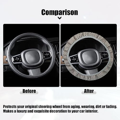 X AUTOHAUX Steering Wheel Cover Universal Elastic Stretch Antislip Breathable Microfiber Ice Silk Interior Trim Wheel Protector for Car Truck SUV Gray - color: Gray