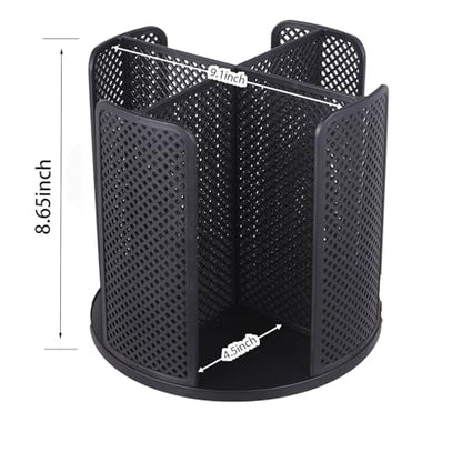 Coffee Cup Dispenser, Disposable Paper Cup and Lid Holder 360° Rotatable with 4 Compartments,Can Stacking 3-16oz Cups and Lid Holder for Coffee Shop,Home Countertop,Office,Restaurant,Kitchen
