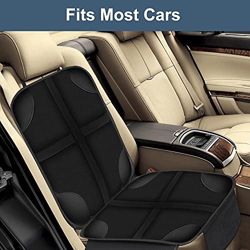 Car Seat Protector for Kids 2 Pack with Non-Slip Function and Seat Side Wings Made of Anti-Stain and Water Proof Durable Oxford and PVC Material Suitable for Most Vehicles