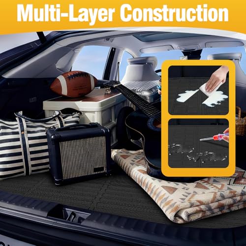 Trunk Liner Cargo Liners for Ford Fusion 2013-2020 Rear Trunk Floor Mats 3D Boot Tray All-Weather TPE Black - size: Fusion 2013-2020