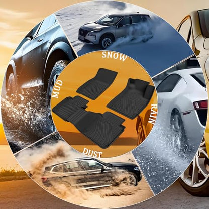 CRV Floor Mats Compatible with 2007-2011 Honda CR-V，All Weather Protection Waterproof Durable Anti-Slip Odorless Custom-fit TPE Floor Liner Front and Rear Row Set - size: 1）For Honda CRV（2007-2011 ）Floor Mats