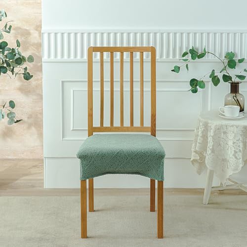 CRFATOP Jacquard Dining Room Chairs Seat Covers Set of 4 with Soft Bench Chair Cover Stretch Kitchen Chair Slipcover Washable Seat Cushion Slipcover Protector for Hotel Ceremony Banquet Wedding,B01 - color: Jacquard B01
