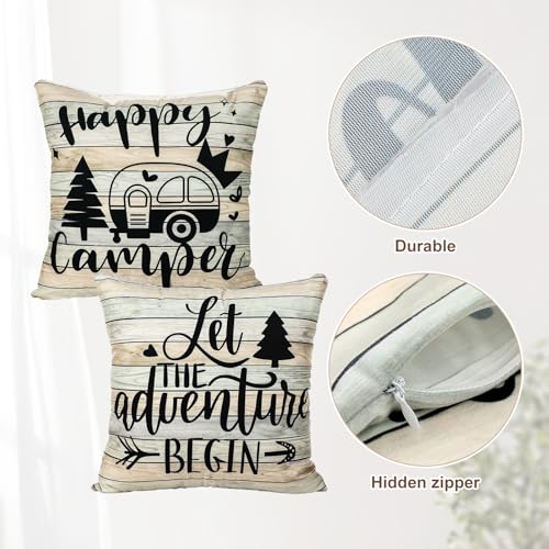 HunnmingRe 6 Pcs Rv Dinette Cushion Covers Stretch Washable Rv Dinette Cushion Covers Camper Accessories for Camper Car Bench, 2 Pillowcase, 2 Backrest and 2 Bench Replacement(Classic)
