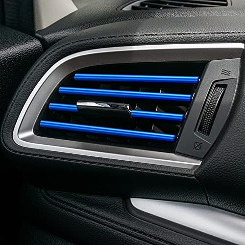 Frienda 20 Pieces Car Air Conditioner Vent Outlet Decoration Strips Universal Waterproof Bendable Car Vent Outlet Trim Decoration Car Interior Accessories for Straight Air Vent Outlet (Blue)