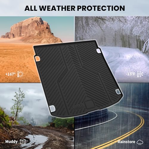 LASFIT Cargo Mat for Audi A5/S5 2025-2026(New Body), Custom Fit All-Weather TPE Trunk Mat for Audi Accessories, Waterproof, Easy to Clean, Black - size: 3)2025-2026|For Audi A5 New Body|Cargo Mat