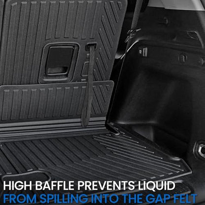 Floor Mats Cargo Mat for 2021-2025 2026 Jeep Grand Cherokee L w/Captain Chair (Only for 6-Seater w/o 2nd Row Armrest), All Weather TPE Trunk Cargo Liner Car Accessories (L | Floor Mats Set) - style: Grand Cherokee L | 2021-2026 | Floor Mats Set