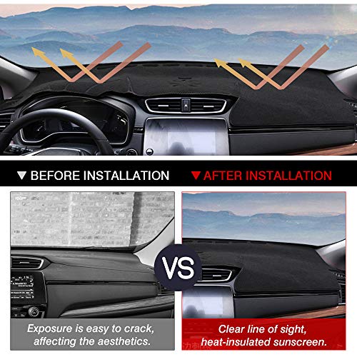 Cartist Suede Dash Mat Cover for Honda CR-V CRV 2017-2022 Dash Cover Nonslip Dashboard Mat Protector Sunshade No Glare - size: dash mat for Honda CR-V 2017-2022