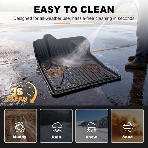Floor Mats & Cargo Liner Fit for Nissan Altima 2019-2025 2026, Front & 2nd Row, TPE Rubber All Weather Protection Heavy Duty Floor Liners Anti-Slip Car Mats Nissan Altima Accessories - style: 7)19-25 Altima Floor & Cargo Mats