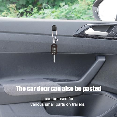 5PCS Car Dashboard Mini Hooks, Car Key Holder, Multifunctional Auto Dashboard Hook, Universal Interior Auto Accessories Self Adhesive Backseat Hanger for Key, Mask, Charging Cable - color: Black